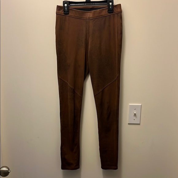 Free people Brown Faux suede Leggings size 24 - Picture 1 of 9